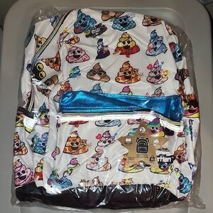 NWT NBO Target Emoji 16" Happens Kids' White Backpack